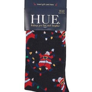 NWT HUE Holiday Santa Claus Gift Card Socks